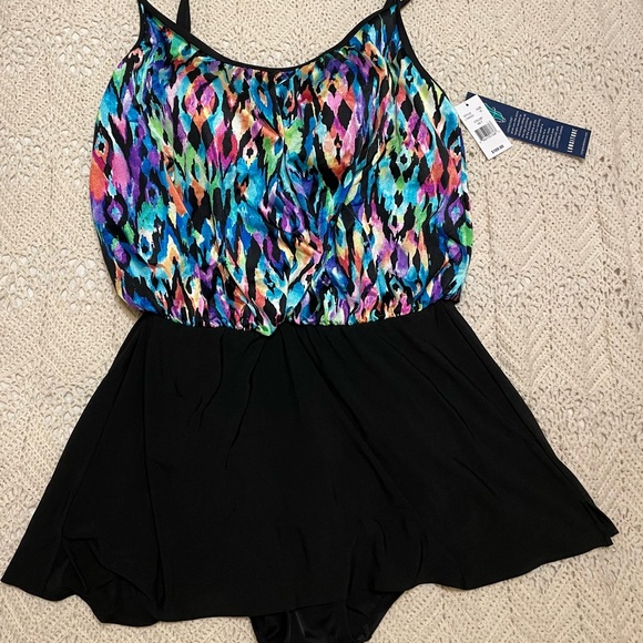 NWT- Longitude Tulum Blouson Swimdress- Size 16 - Picture 4 of 10